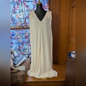 Darling Cream Pleated Dress